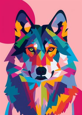 Wolf Abstract Flat