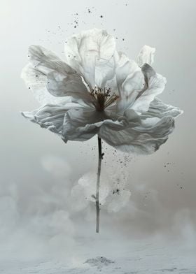 Abstract white flower