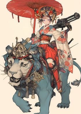 Lion Geisha Rider