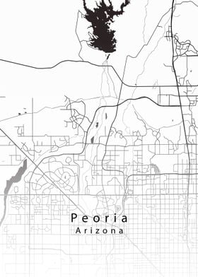 Peoria Arizona Map white