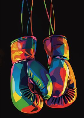 Boxing Gloves Wpap Art