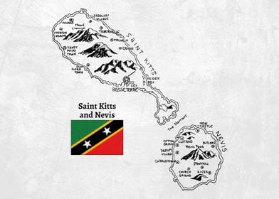 Saint Kitts and Nevis Map