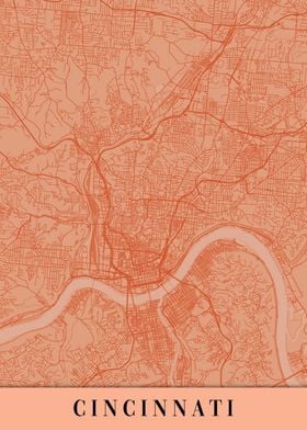 Cincinnati Orange Map