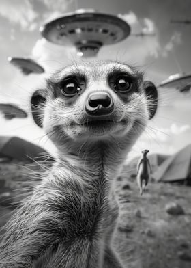 UFO Alien Meerkat