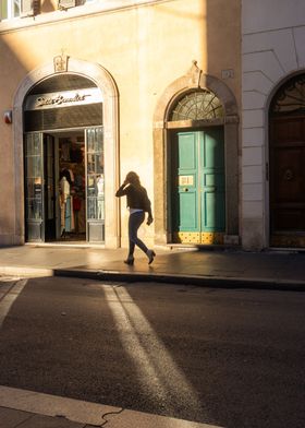 Person walking the street