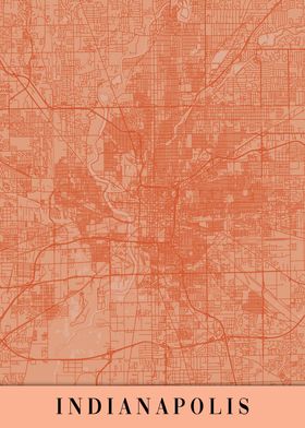 Indianapolis Orange Map