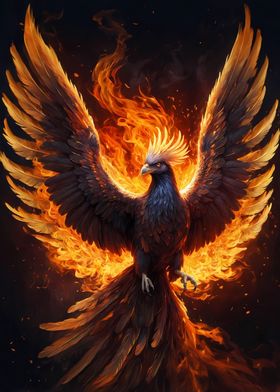 Mystical Phoenix Bird