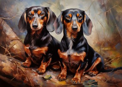 Two Dachshunds