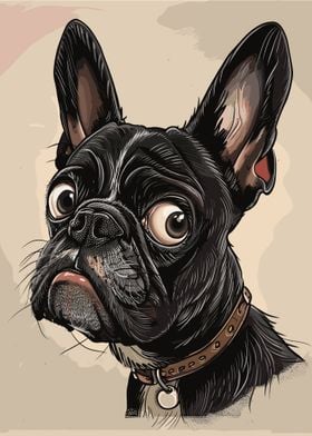 French Bulldog Caricature