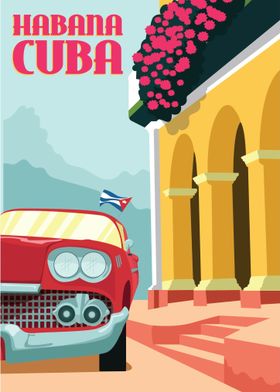 Habana Cuba Vintage Poster