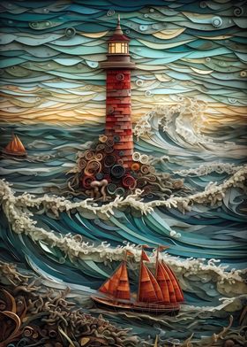 Lighthouse Paper Quilling