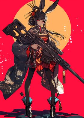 Red Dark Geisha Assassin