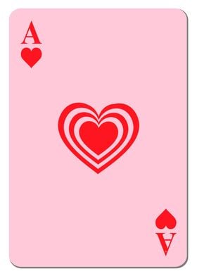 Pink Ace poker card