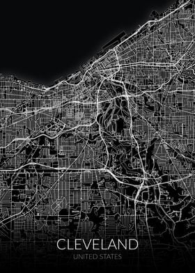 Cleveland Black Map