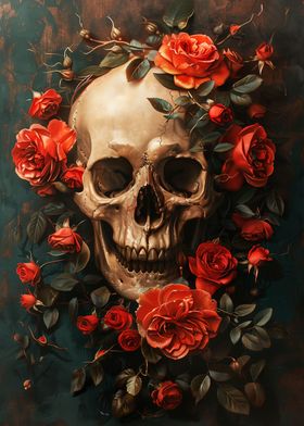 Floral Skull Dead  