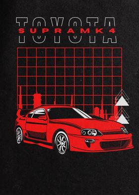 Retro Toyota Supra MK4