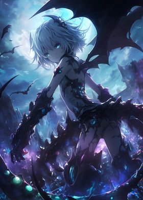 Blue Demon Wings Anime