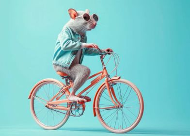 rat with the bicycle