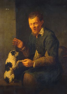 Peasant with a dog