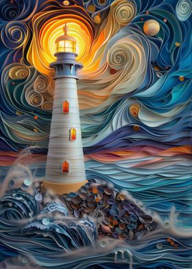 Lighthouse in the storm