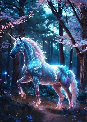 Glowing Fantasy Unicorn