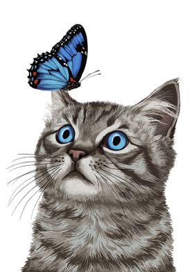 Cat and Butterfly