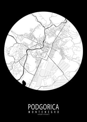 Podgorica City Map Full Mo