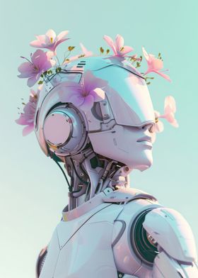 Pastel Human droid flower