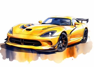 Yellow Car Painting