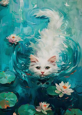 White Cat Waterlilies