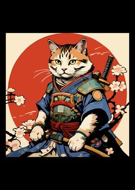 Japanese Art Ramen Cat