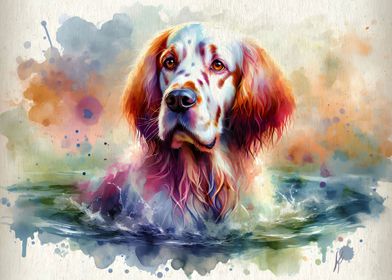 English Setter orange