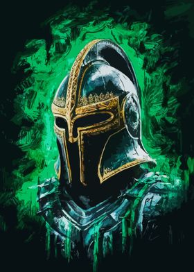 Spartan Helmet Green Aura