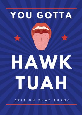 Hawk Tuah meme text
