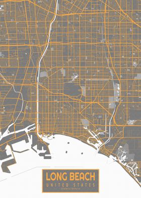 Long Beach Map Bauhaus