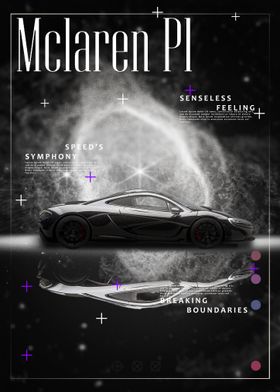 Mclaren P1 Race Car Poster