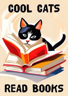 Cool Cats Read Books Quote