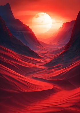 Alien planet landscape