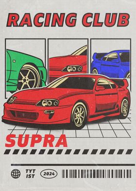 Red Toyota Supra 