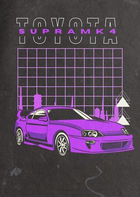 Purple Toyota Supra MK4