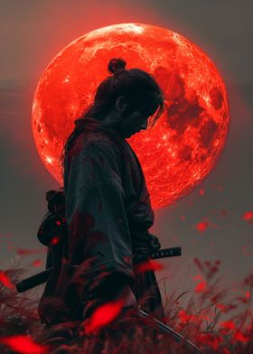 Blood Moon Samurai Women