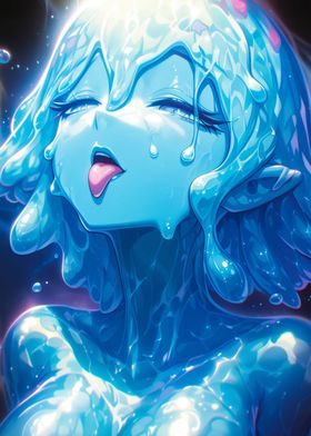 Sexy Blue Slime Girl