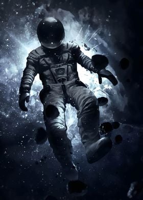 astronaut in the space