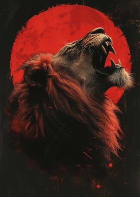 lion king head poster