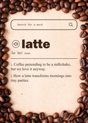 Coffee Dictionary Latte