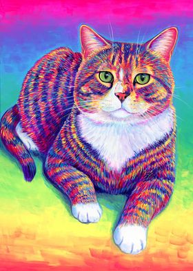 Rainbow Tabby Cat