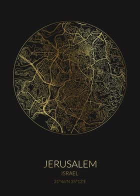 Jerusalem Black Gold Map