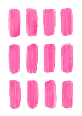 Pink Abstract Brush Stroke