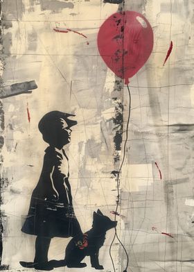 Banksy Girl Fox Balloon