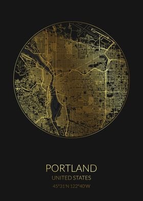 Portland Black Gold Map